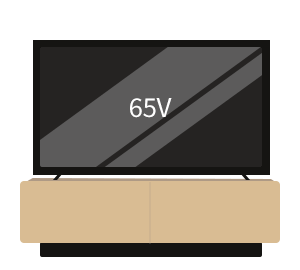 テレビサイズに合わせたテレビ台