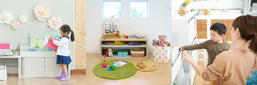 モンテッソーリ教具棚参考画像