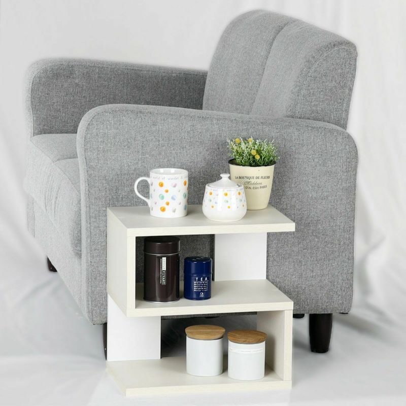 [CDラックとして]横置きにすれば、ソファサイドやベッドサイドで小さなテーブル兼CDラックとして使えます。※画像はCOB-3535KSJWH