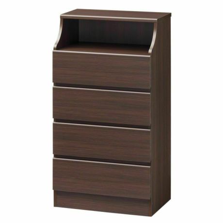 チェスト タンス 幅60cm 高さ112cm ダークブラウン 配線穴付 衣類収納 チェスカ CSC-1160HDK