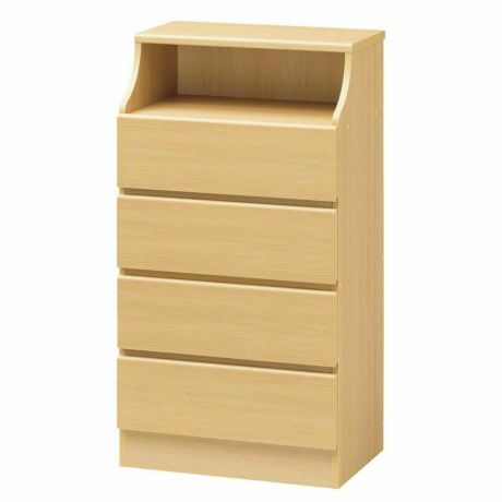 チェスト タンス 幅60cm 高さ112cm ナチュラルブラウン 配線穴付 衣類収納 チェスカ CSC-1160HNA
