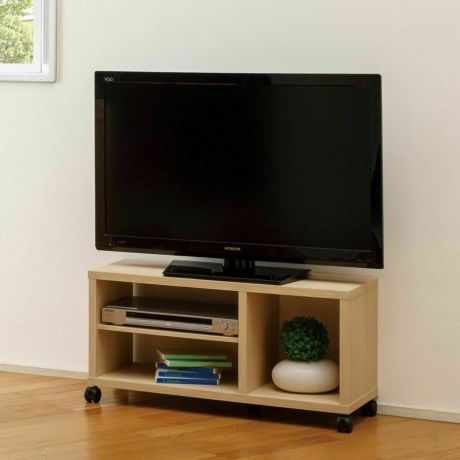 テレビ台 幅80cm 高さ40cm ナチュラルブラウン 32V型対応 キャスター付 背面化粧有 TVボード ローボード フルニコ FUL-4080TVNA