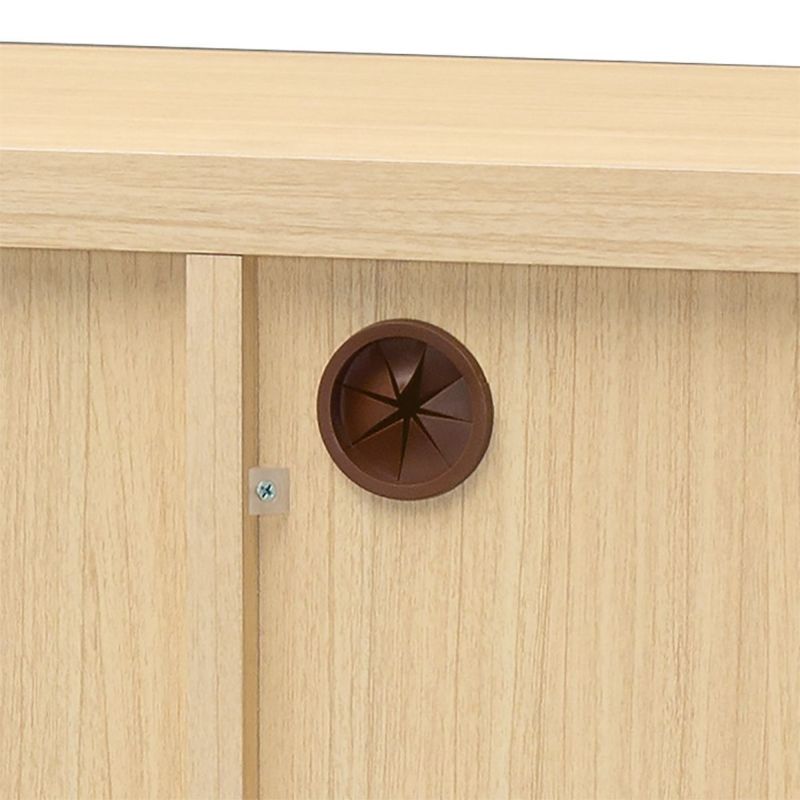 [配線用ゴムコーダー]スライド棚のスペースには、配線を傷つけにくい配線用ゴムコーダーが付いています。