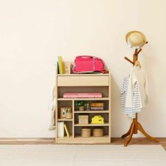 ランドセルラック 幅63cm 高さ94cm ナチュラルブラウン 学童 収納