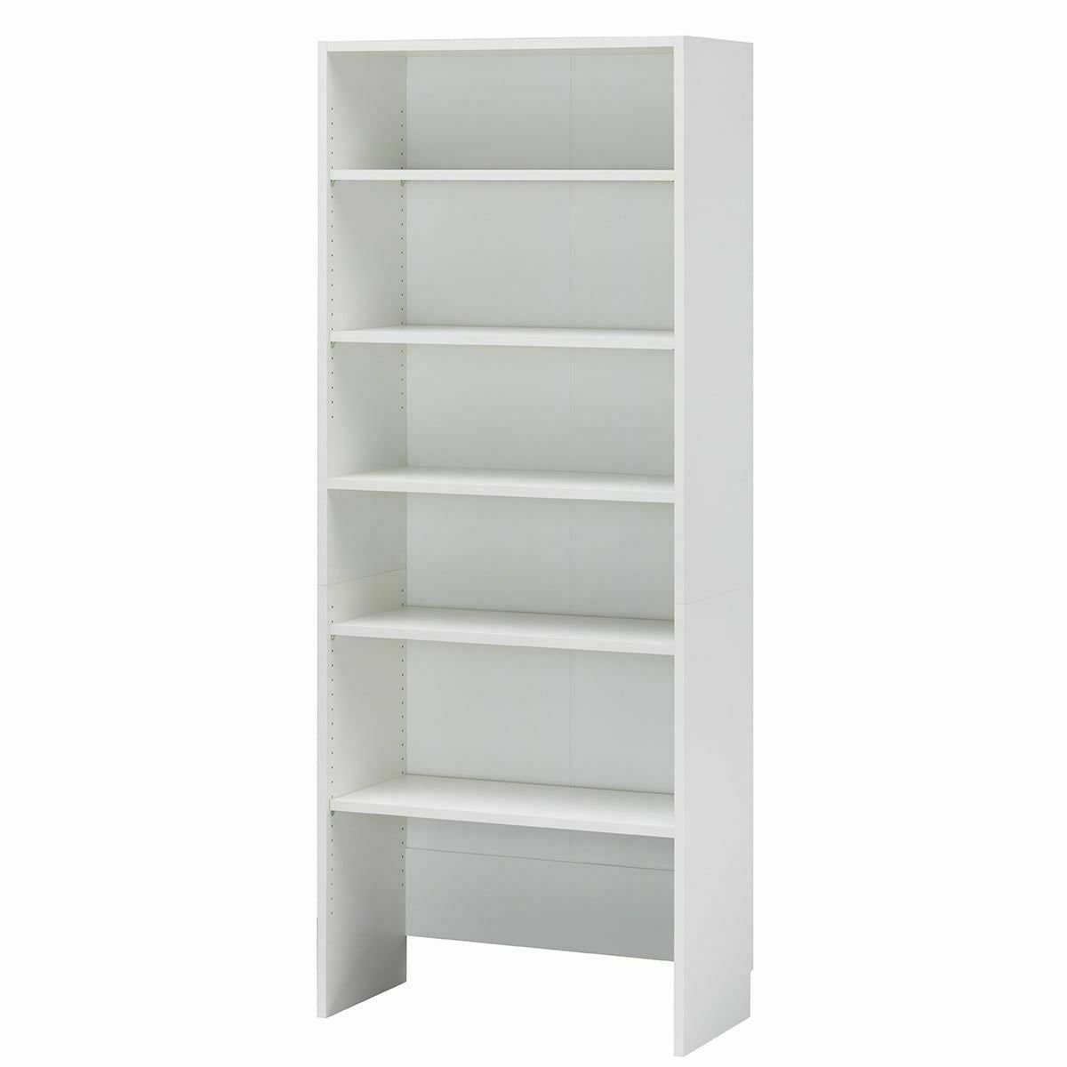 国産 クローゼット ラック 幅80cm 高さ200cm ホワイト 白 連結可能 巾木よけ付 衣類収納