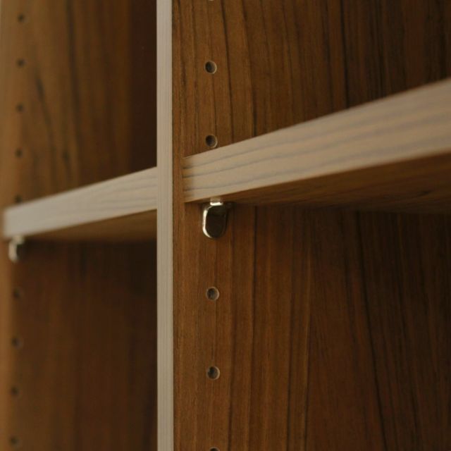 フリーラック 幅110cm 高さ186cm ダークブラウン 全棚可動 飾り棚 本棚