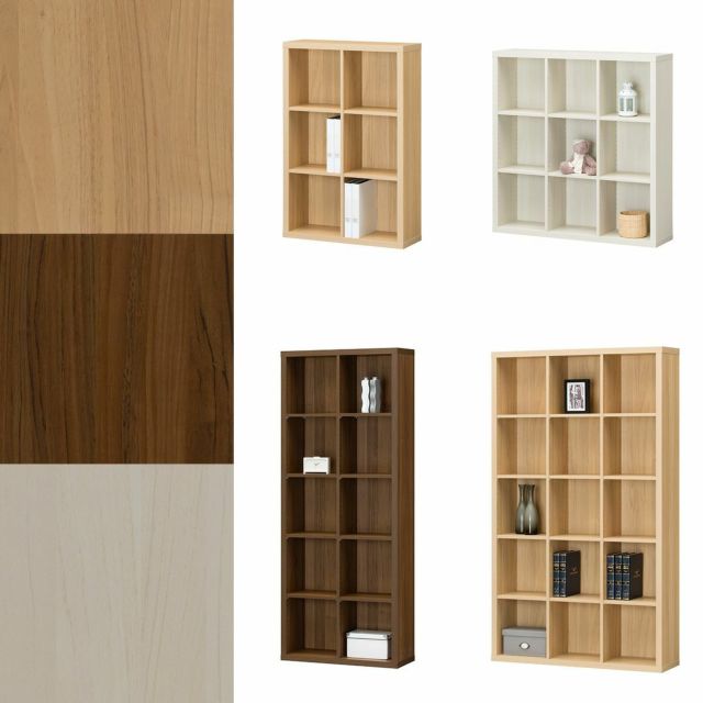 フリーラック 幅110cm 高さ186cm ダークブラウン 全棚可動 飾り棚 本棚