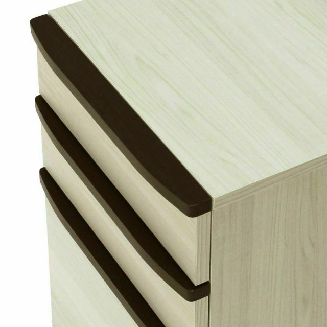 デスクアンダーチェスト 幅41cm 高さ69cm 白木目 背面化粧有 オフィス