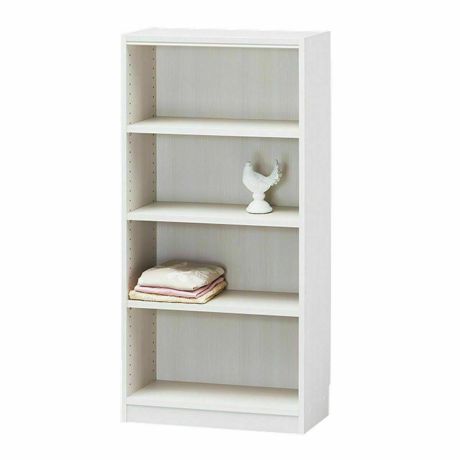 フリーラック 幅59cm 高さ120cm ホワイトオーク 全棚可動 本棚 シェルフ タナリオ TNL-1259WH