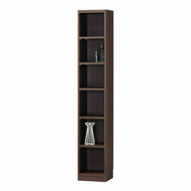 フリーラック 幅31cm 高さ180cm ダークオーク スリム 隙間用 全棚可動