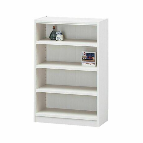フリーラック 幅59cm 高さ90cm ホワイトオーク 全棚可動 本棚 シェルフ タナリオ TNL-9059WH