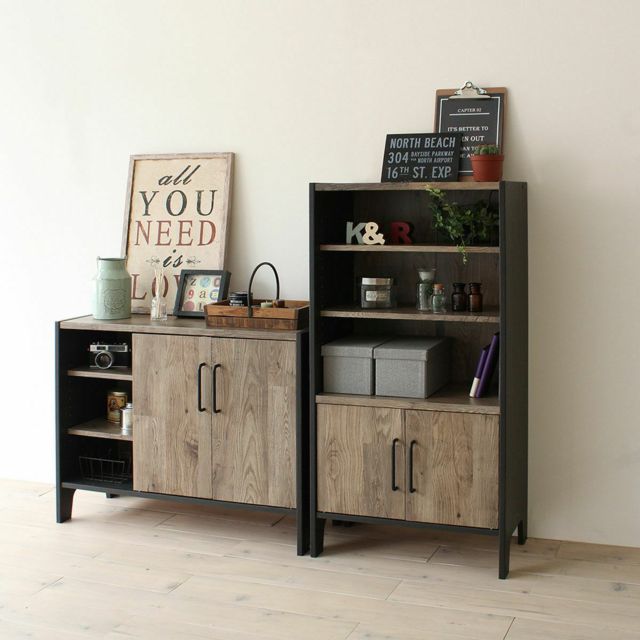 アメリカビンテージ家具　カスタマイズキャビネット 楽天市場】キャビネット 幅58.1cm 扉付 簡単組立 アメリカンビンテージ