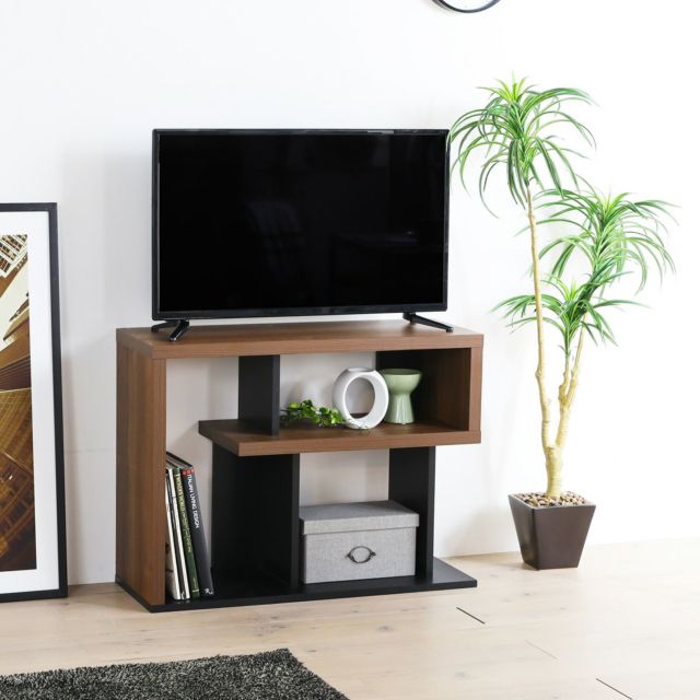 テレビ台 ラック 幅80cm 高さ61cm ダークブラウン 32V型対応 TVボード 家具インテリア通販のSHIRAI STORE(白井産業)