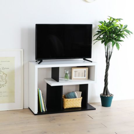 テレビ台 ラック 幅80cm 高さ61cm ホワイト 白 ブラック 黒 32V型対応 TVボード ローボード ヴォルデバ VRD-6080WH