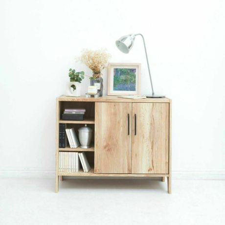 キャビネット 棚 幅88cm 高さ72cm ビンテージナチュラル 組み立て簡単 32V型対応 収納棚 TVボード ビエンテージライト VTL-7085DNN