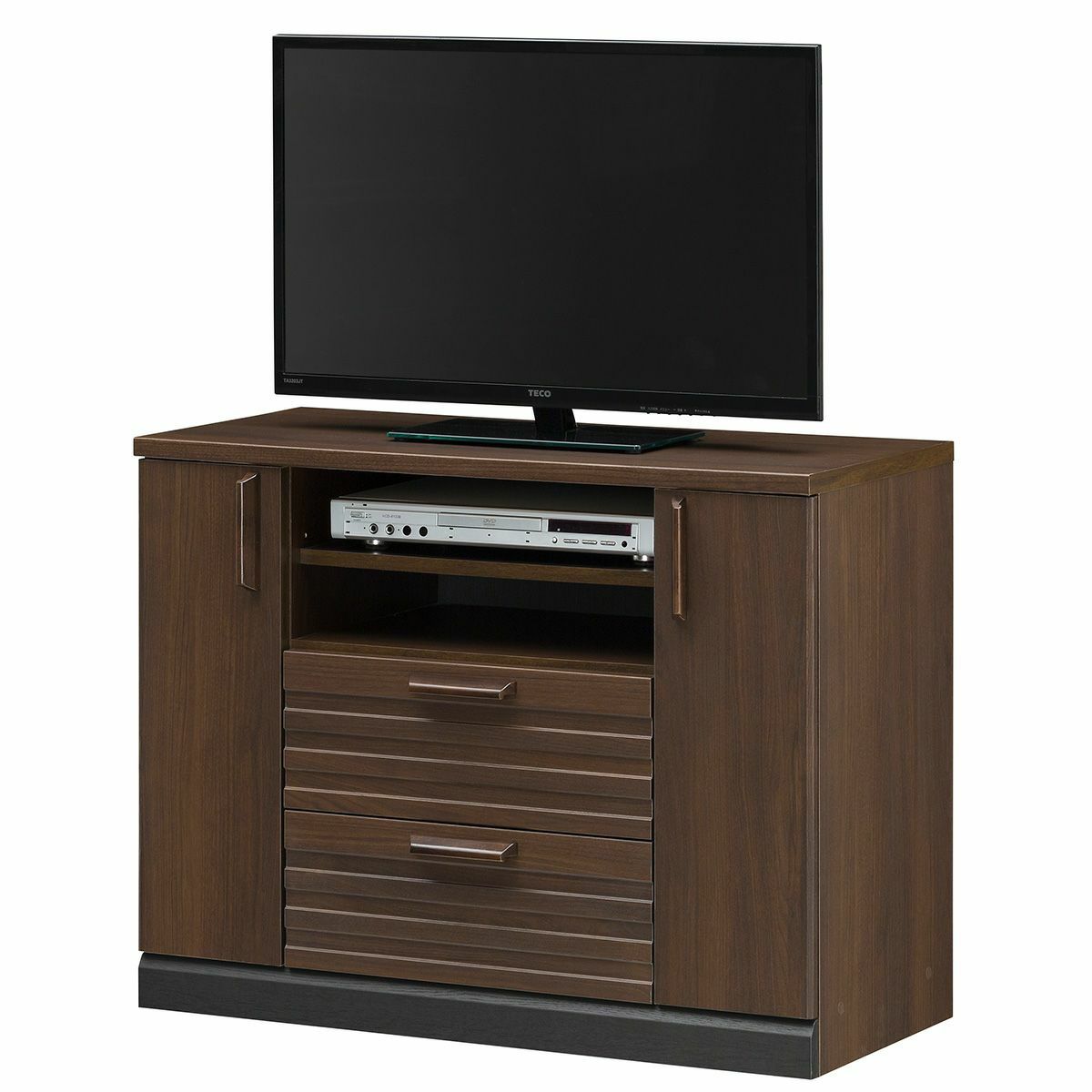 [ダイニングテーブルからテレビが見やすい高さ]ダイニングでテレビが見やすいミドルボードです。一般的なダイニングテーブルと同じ高さで、32V型テレビに適したテレビ台です。