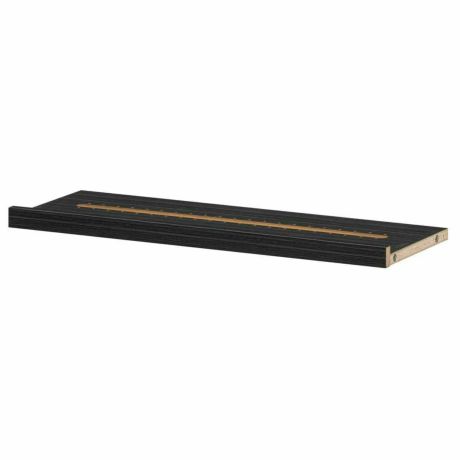 リール棚板 追加棚 幅76cm 高さ4cm 最大5台分収納 ブラック 黒 木目 PSR-1080BK専用 取付部品付 ペスカレージ PSR-W75RBK