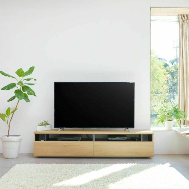 テレビ台 幅180cm 高さ40cm ナチュラルブラウン 75V型対応 多機能 たっぷり収納 | 家具インテリア通販のSHIRAI  STORE(白井産業)