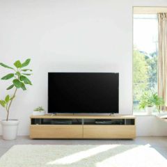 テレビ台 幅180cm 高さ40cm ナチュラルブラウン 75V型対応 多機能 たっぷり収納