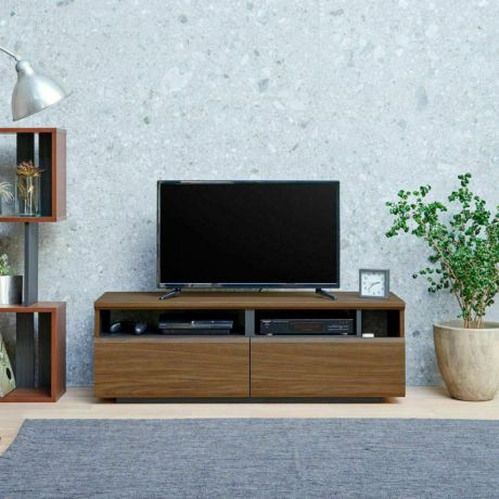 ラック テレビ台 幅85cm 高さ72cm ナチュラルブラウン ホワイト