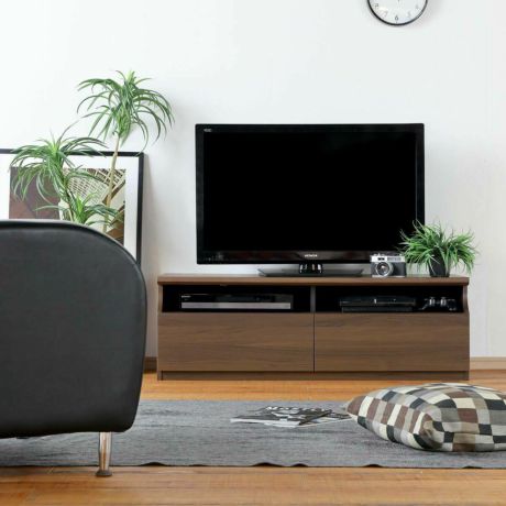 テレビ台 幅119cm 高さ40cm ダークブラウン 50V型対応 シンプル やわらかなラインのローボード ティレスタ3 TL3-4012HDK