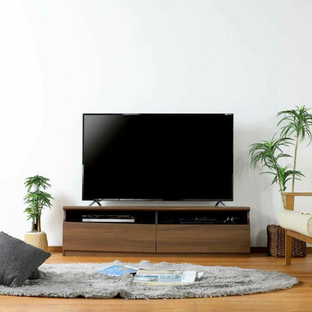 世界的に有名な テレビ台 幅149cm 高さ40cm ダークブラウン 65V型対応 シンプル テレビ台