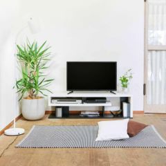 テレビ台 幅121cm 高さ35cm ホワイト 白 ブラック 黒 50V型対応 TVボード