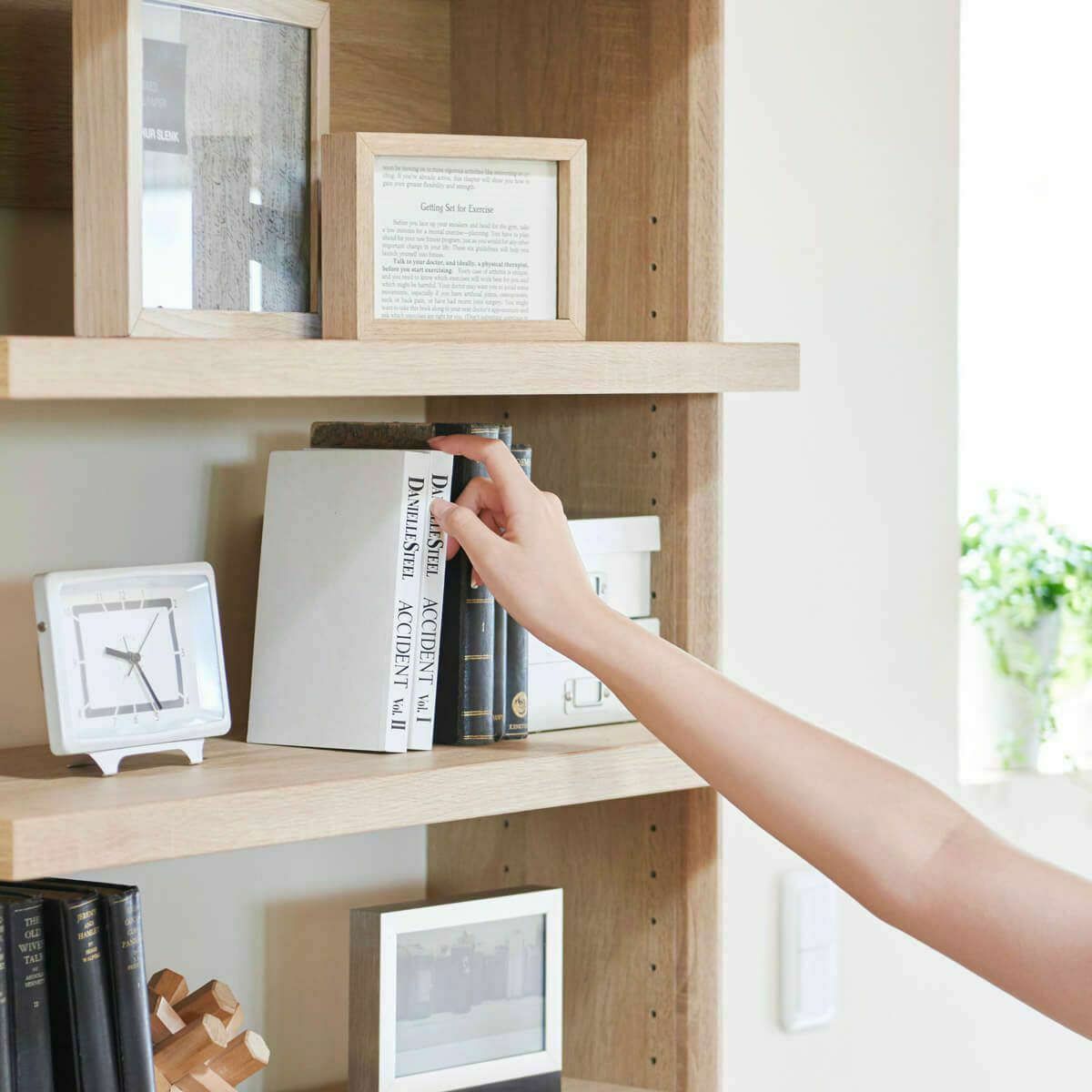 オープンラック シェルフ ナチュラルブラウン 大型 本棚 トルフラット