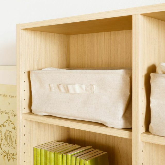 フリーラック 幅84cm 高さ180cm ナチュラルブラウン 本棚 シェルフ