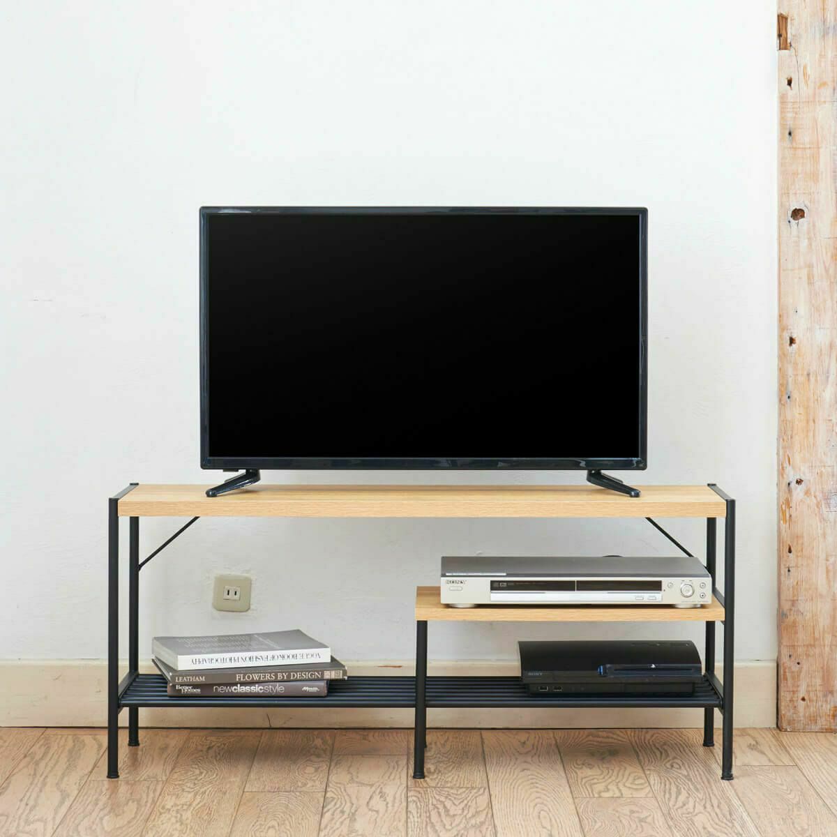 テレビ台 幅100cm 高さ45cm ナチュラルブラウン 43V型対応