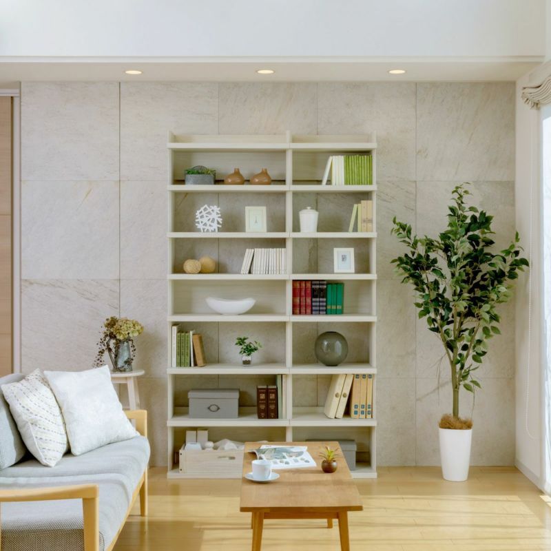 オープンラック シェルフ 幅50cm 高さ200cm アイボリー 大型 本棚