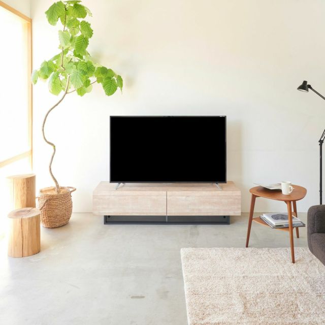 送料無料/即決 テレビ台 最大65インチ設置可能 ブラウン 木製 テレビボード