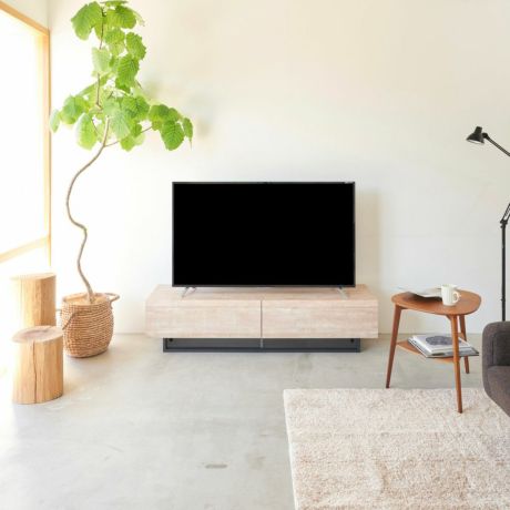 テレビ台 幅150cm 高さ36cm ナチュラルブラウン 65V型対応 木質感のあるローボード ログーノ LOG-3515GHNA