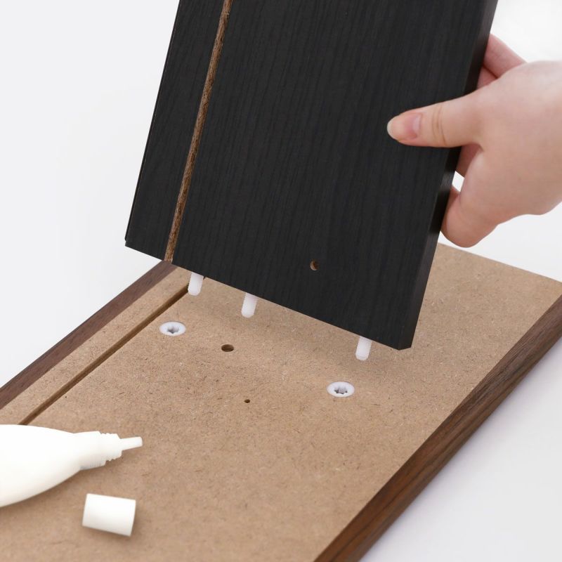 [引き出しの組立簡単「フクイック」]あらかじめ取り付けてある部品に接着剤をつけてはめるだけの引き出し組立簡単部品「フクイック」を使用しています。※特許取得済み・商標登録済み※画像はイメージです