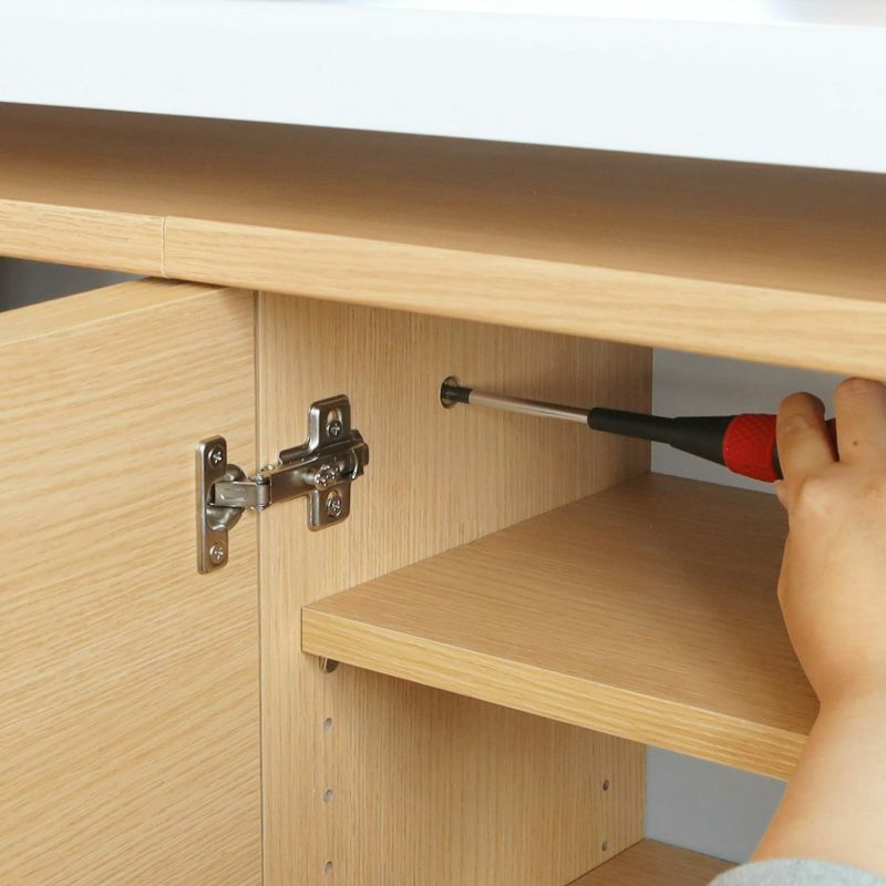 [横連結はネジでしっかり固定]複数を横に並べるときは、商品同士をネジでしっかり固定できるから安心です。