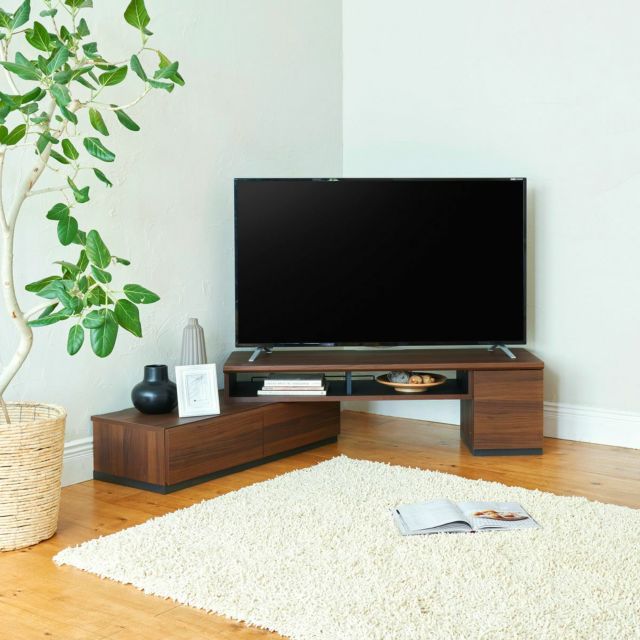 テレビ台 幅130cm 高さ39cm ダークブラウン 伸縮タイプ 55V型対応 TV