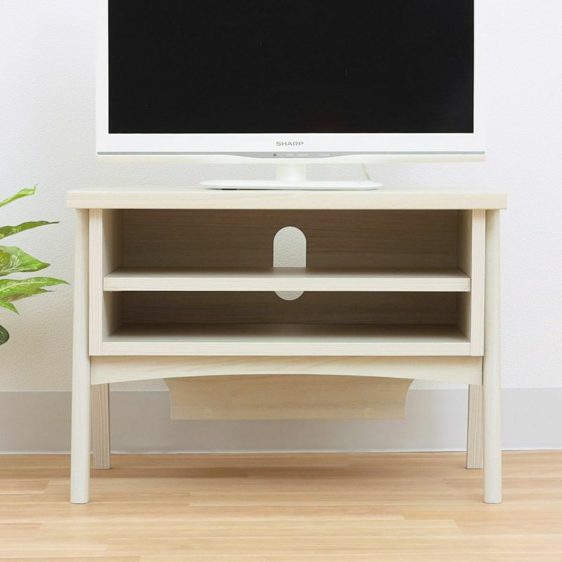 [AV機器などの配線用加工]背板に配線穴があるので、棚に収納したDVDレコーダーなどの配線を後ろに通すことができます。※画像はFBW-4060IV