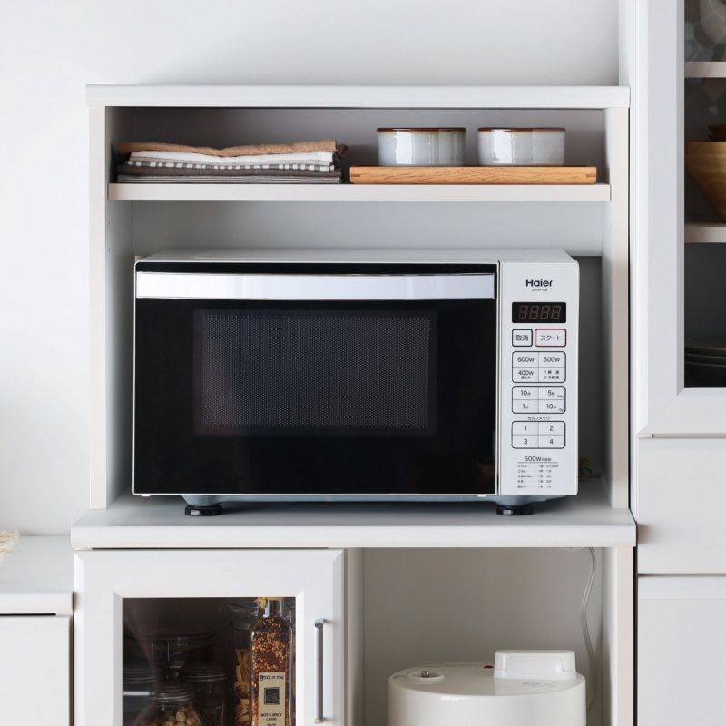 [単機能電子レンジが置けます]レンジ置き場は耐荷重20kg。内寸幅54.7cmで、単機能電子レンジが設置できます。※電気製品の説明書の設置方法をご確認の上ご使用ください