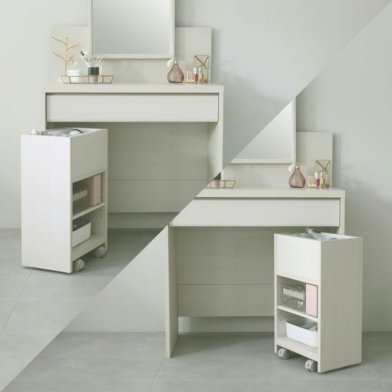 [左右どちらでも使えます]ワゴンは左右対称だから、左右どちらの向きでも使うことができます。