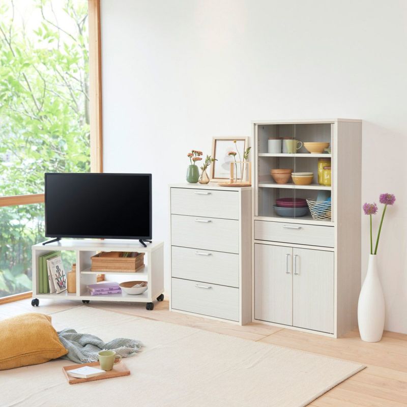 [シリーズで揃えることができます]フルニコはリビングやキッチン収納も充実。シリーズで揃えて統一感のある収納スペースをつくることができます。