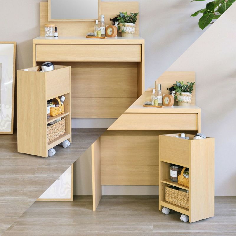 [左右どちらでも使えます]ワゴンは左右対称だから、左右どちらの向きでも使うことができます。