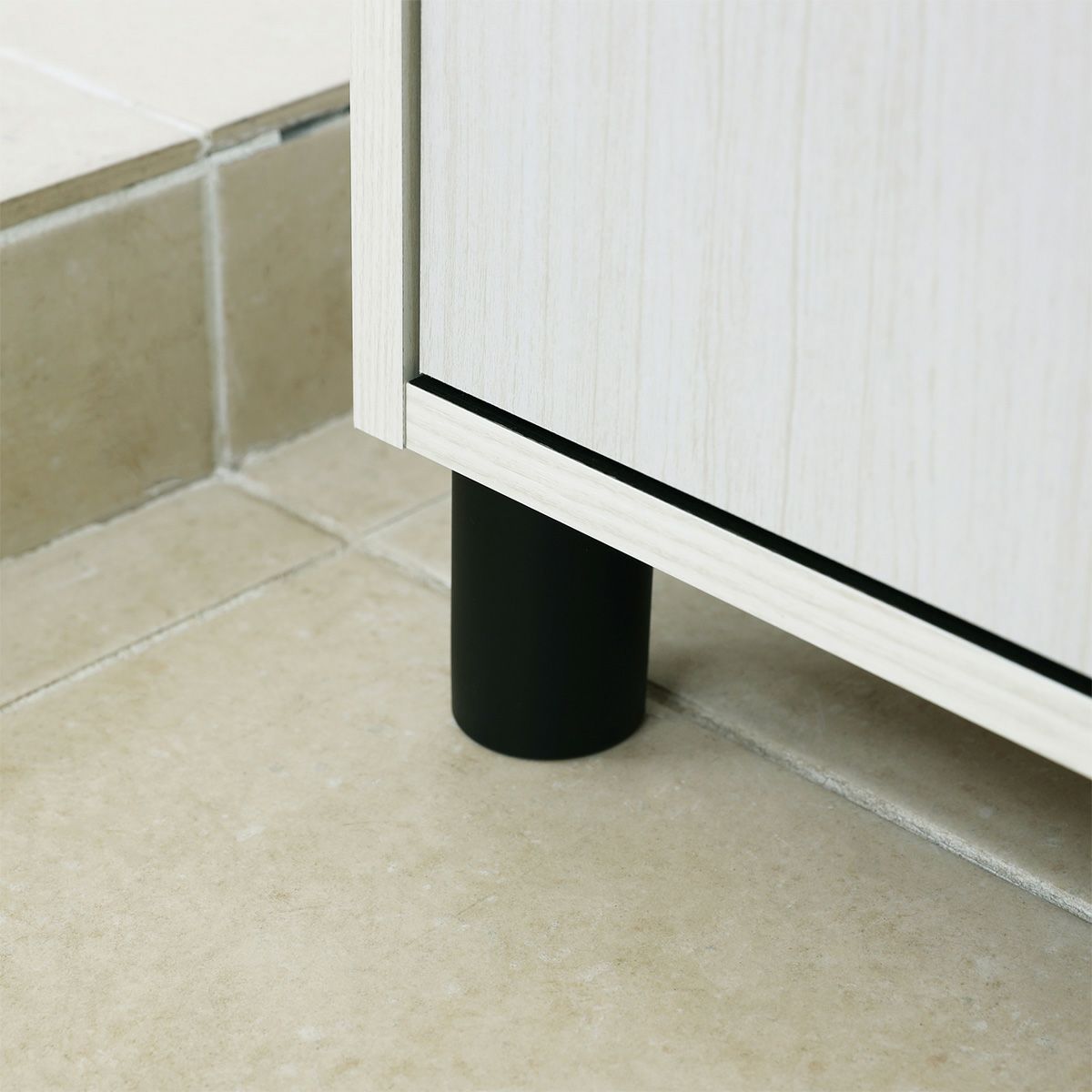 下駄箱 シューズボックス 幅63cm 高さ99cm ホワイト 白木目 扉 約18足