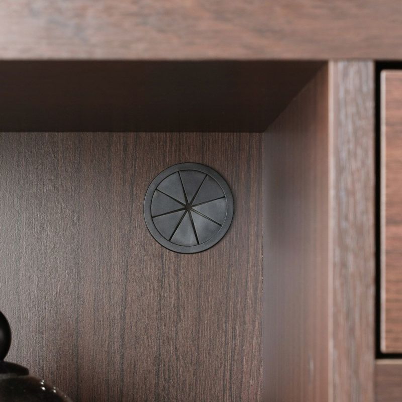 [配線用ゴムコーダー]スライド棚のスペースには、配線を傷つけにくい配線用ゴムコーダーが付いています。