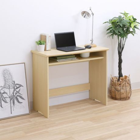 デスク 机 幅91cm 高さ72cm ナチュラルブラウン 中棚付き ワークデスク フルニコ FUL-7090DESKNA