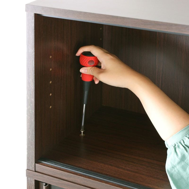 [連結ネジでしっかり固定]上置きに付属している連結ネジで簡単にしっかりと固定できるので、安心して使用できます。