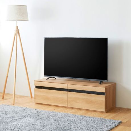 テレビ台 幅120cm 高さ37cm ナチュラルブラウン 50V型対応 TVボード ローボード ナチュリカ NTU-3512HNA