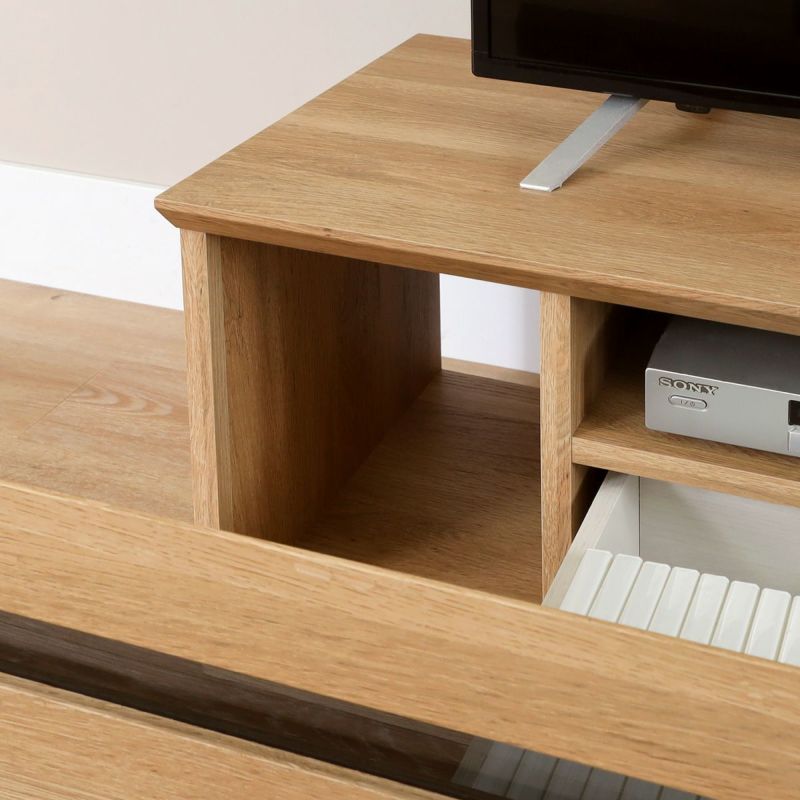 [熱がこもりにくい構造]引き出し上部と横の収納スペースは背面から熱気が抜けるように背板がない構造。DVDレコーダーやゲーム機などの排熱がこもりにくくなっています。