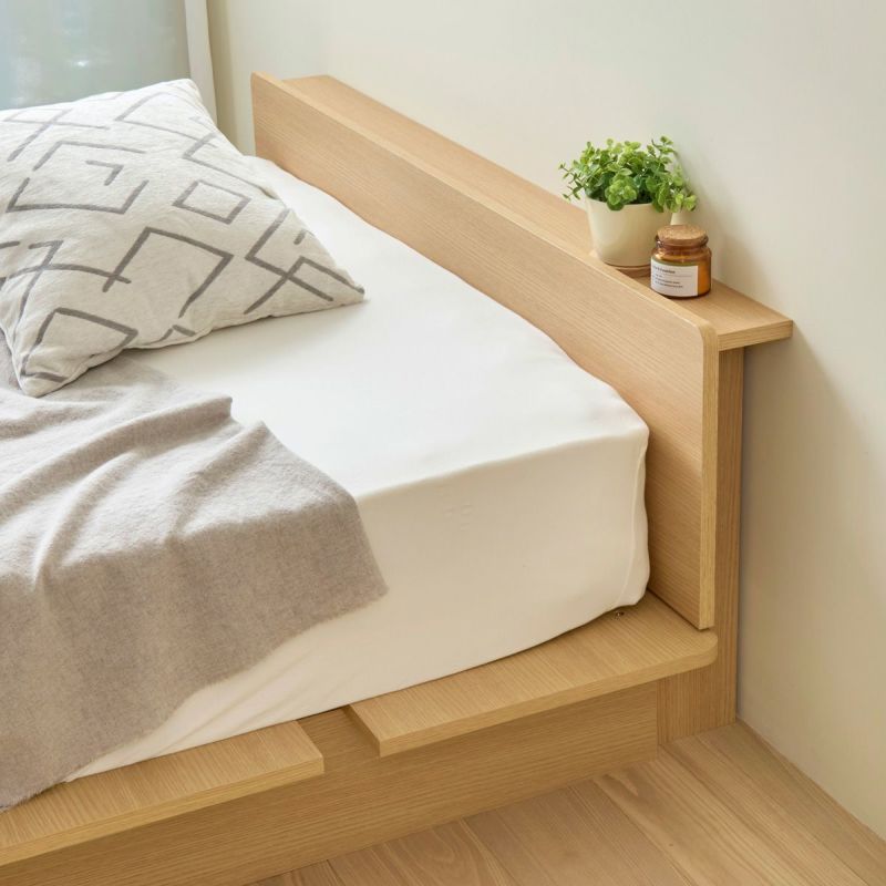 [専用ヘッドボード]スマホや時計などを置ける専用のヘッドボードを合わせて使うことができます。※詳しくはBSR-5013NAをご確認ください