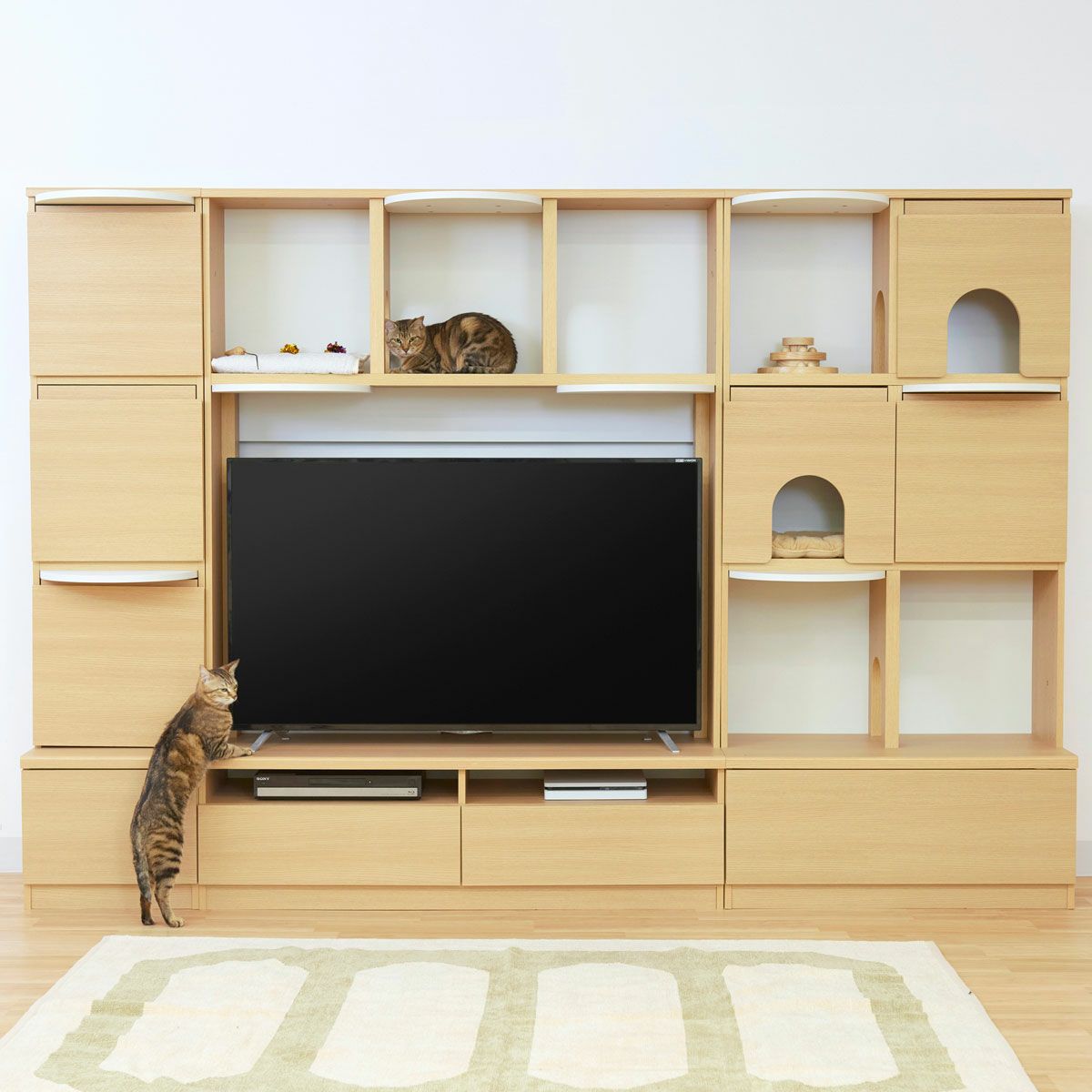 キャットタワー型テレビ台