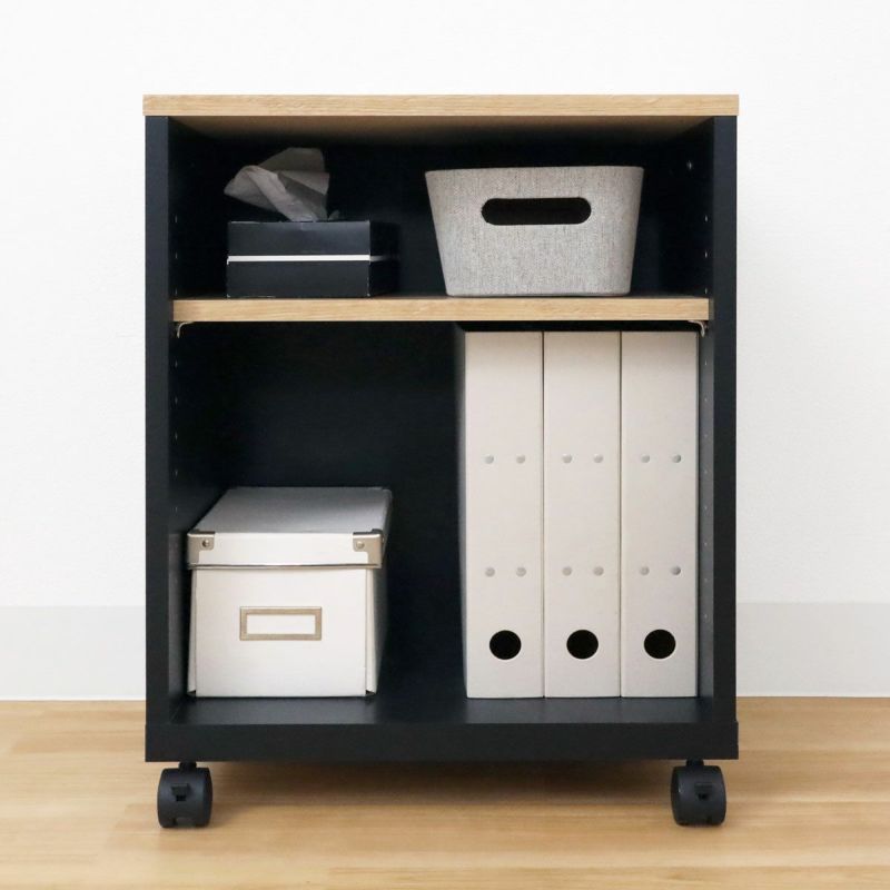 [A4ファイルを収納できます]A4サイズのファイルやファイルボックスを収納できるので、書類の整理に便利です。横型のファイルも収納できる奥行です。